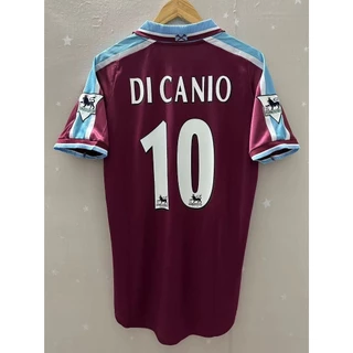 99-01 West Ham DICANIO alta qualidade retro futebol personalizado t-shirt
