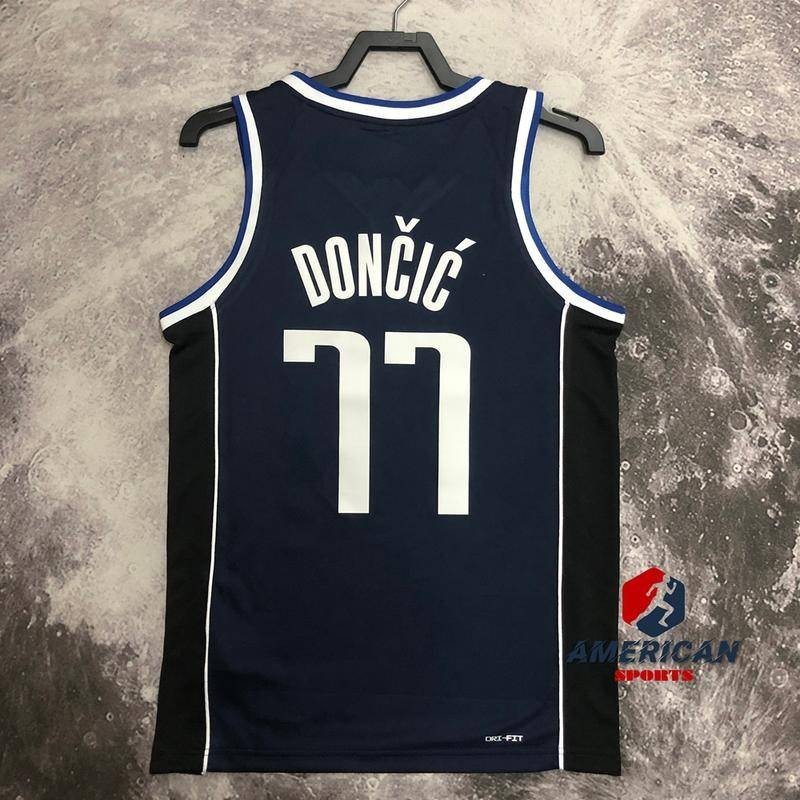 Camisa Masculina De Basquete Dallas Jersey Camiseta regata Luka Doncic Azul Escuro
