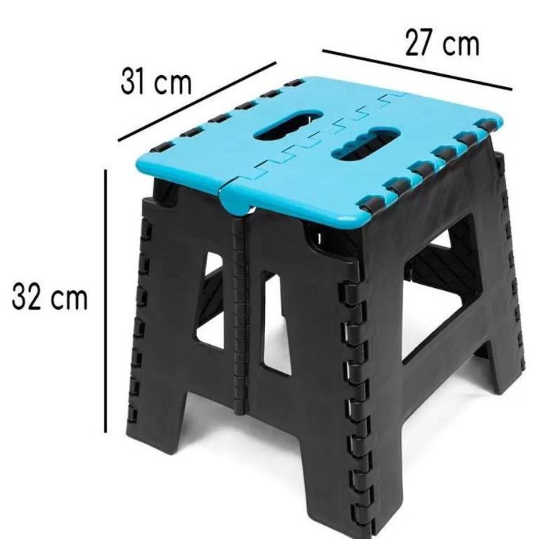 Banqueta Banquinho Dobrável De Plástico Até 100 Kg Resistente Para Viagem