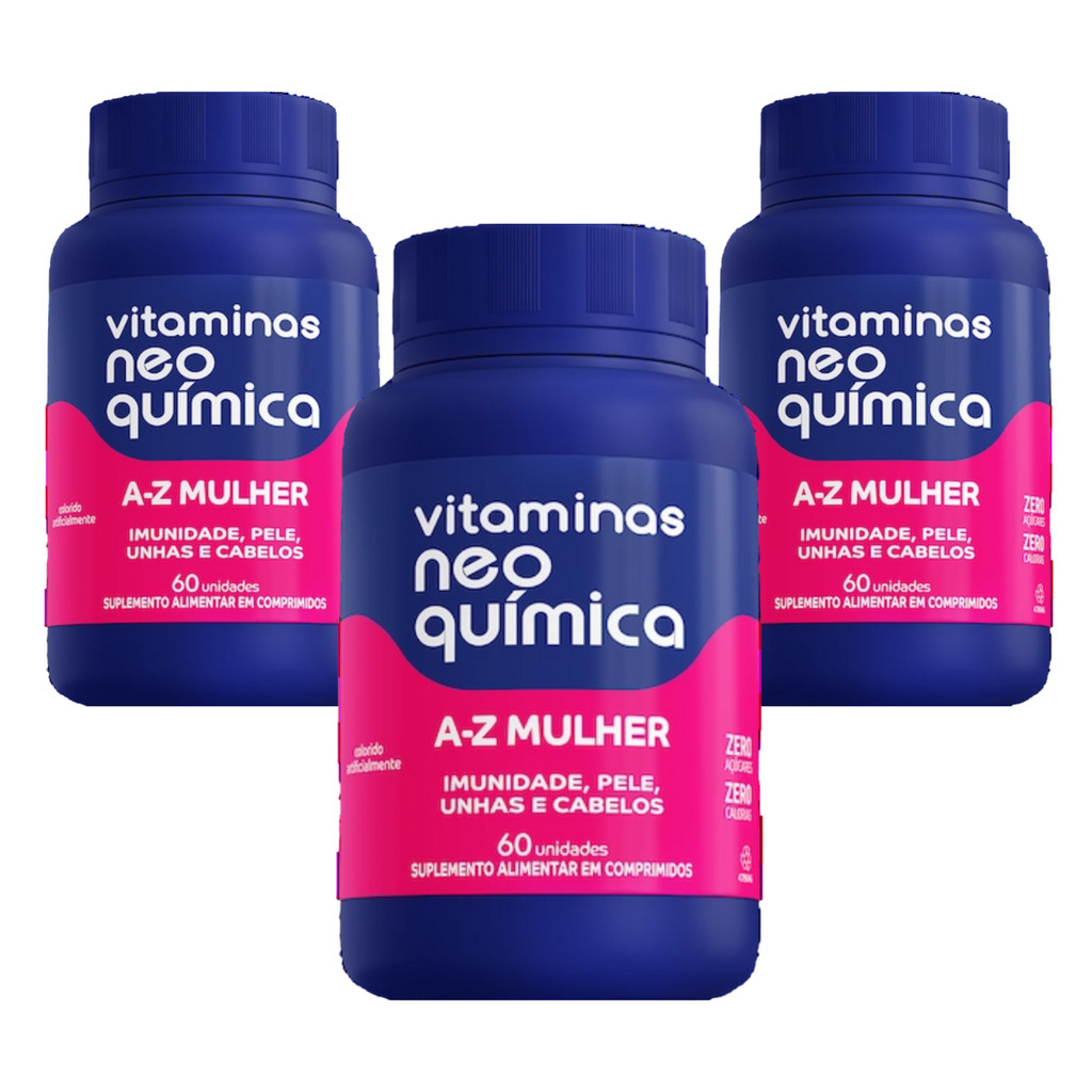 Kit 3 Suplemento Vitamina A-Z Mulher 60 Cpr - Neo Química | Shopee Brasil