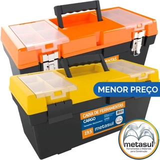 Caixa de Ferramentas Reforçada Cargo Bau PP 19.5" Metasul