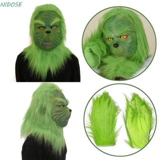 NIDOSE Grinch Helmet Cosplay Periféricos De Filmes Brinquedos Verdes Assustadores