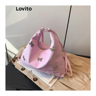Lovito Mochila de metal borboleta para mulheres LFA46609