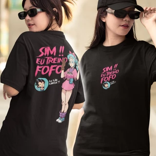 Camiseta Feminina Sim Eu Treino Fofo Camisa Oversized Academia Treino