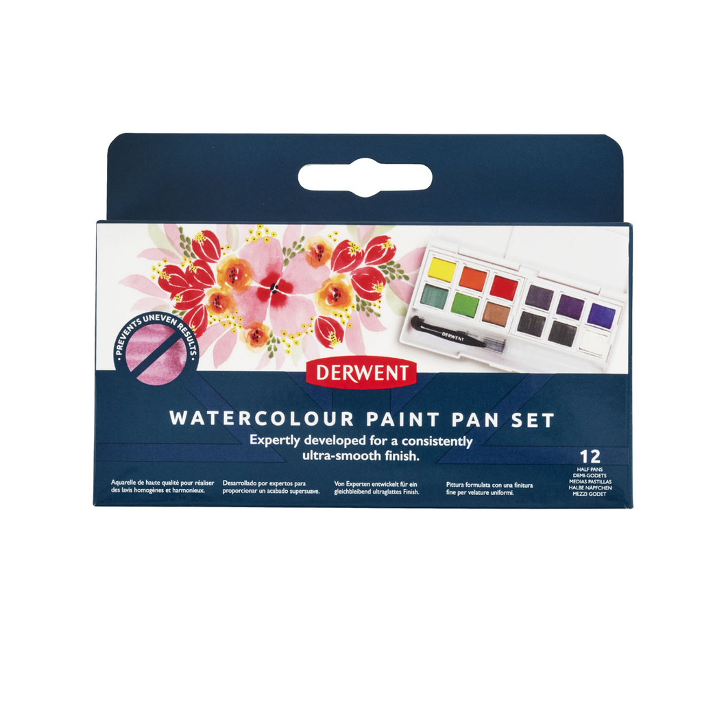 Aquarela Derwent Pastilha 12 cores