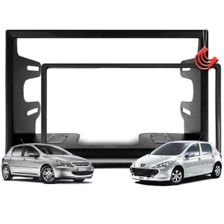 Moldura Tela Central 2din Multimidia Dvd Mp5 Tv Som Universal 6.1 6.2 6.8 e 7 polegadas Peugeot 307 em Oferta na Shopee