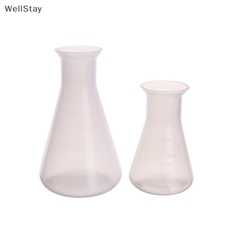 [WellStay] 1Pc 50/100/250ml Frasco Erlenmeyer De Plástico N Pescoço Triângulo Cônico Instrumento De Análise De Laboratório De Química [BR]