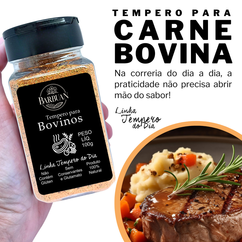 Tempero Natural Para Carne Bovina - Barbuan Casa De Sabores | Shopee Brasil