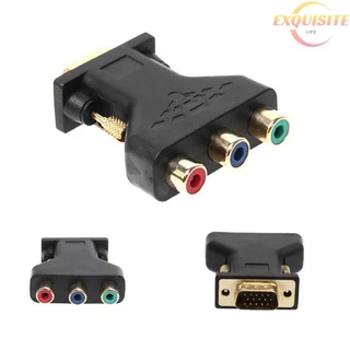 [EL] Adaptador VGA RCA 3RCA Vídeo Fêmea Para HD 15 Pinos De Componente Conversor Novo