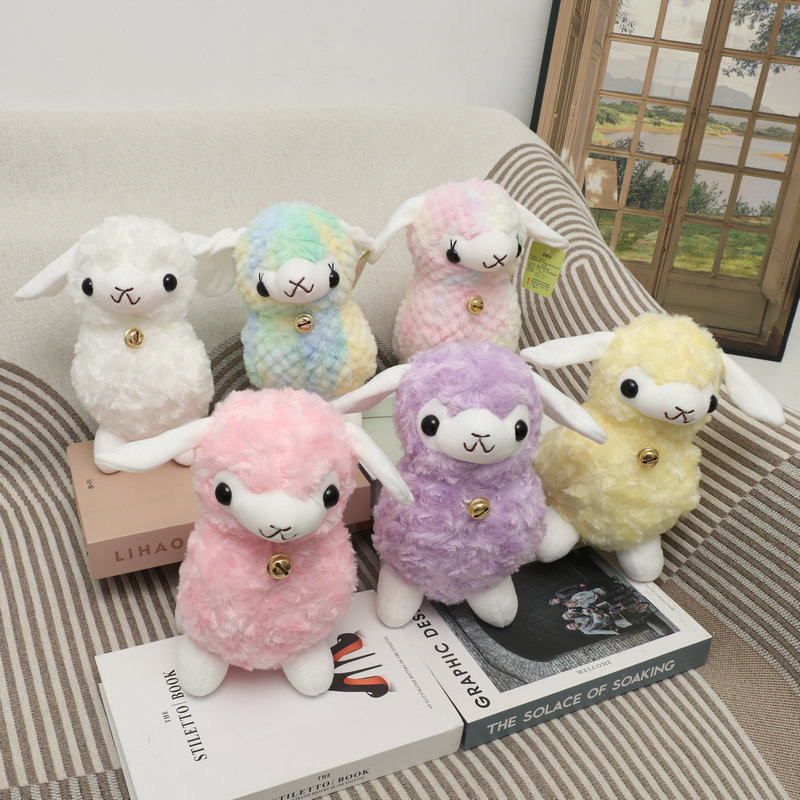 Bonito cordeiro brinquedo de pelúcia boneca de ovelha de 8 polegadas máquina de agarrar boneca de aniversário das crianças presente de casamento presente de mão