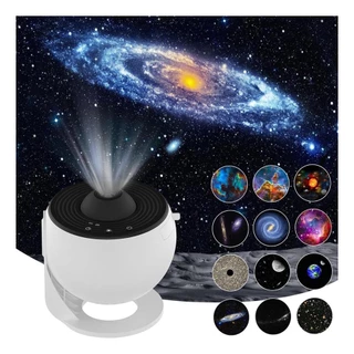 Luminaria 12 em 1 Projetor de Luz Noturna Estrela Galaxia 360 LED Girado Ceu Estrelado Espaco Lua