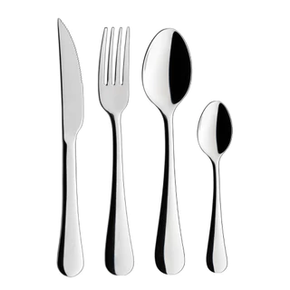 Faqueiro Jogo de Talheres Oxford 16 Peças Aço Inox Profissional Liso Com Faca Churrasco