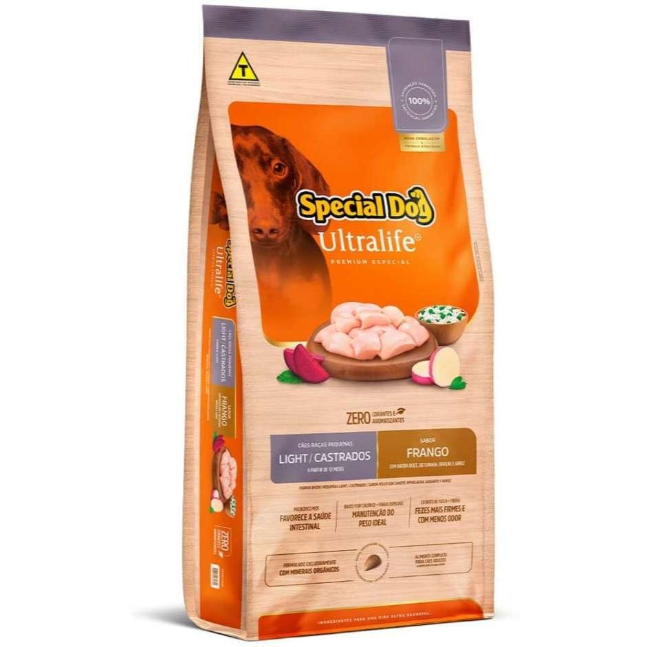 Ração Special Dog Ultralife Light para Cães Castrados de Raças Pequenas ...