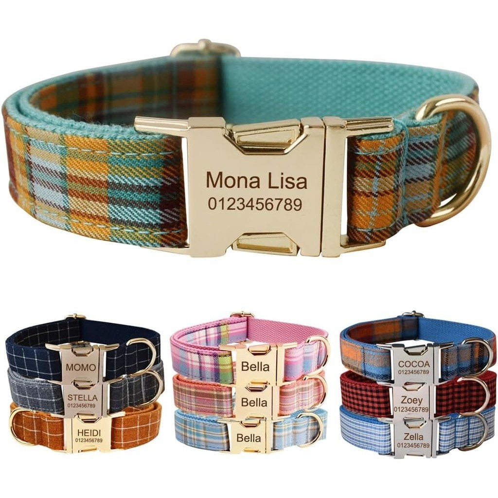 Coleira Personalizada para Cães com Fivela de Metal, Coleiras ...