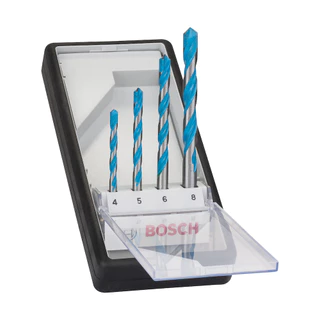 Jogo Brocas Bosch CYL-9 de 4 a 8mm MultiConstruction com 4 peças para Construção Multimaterial