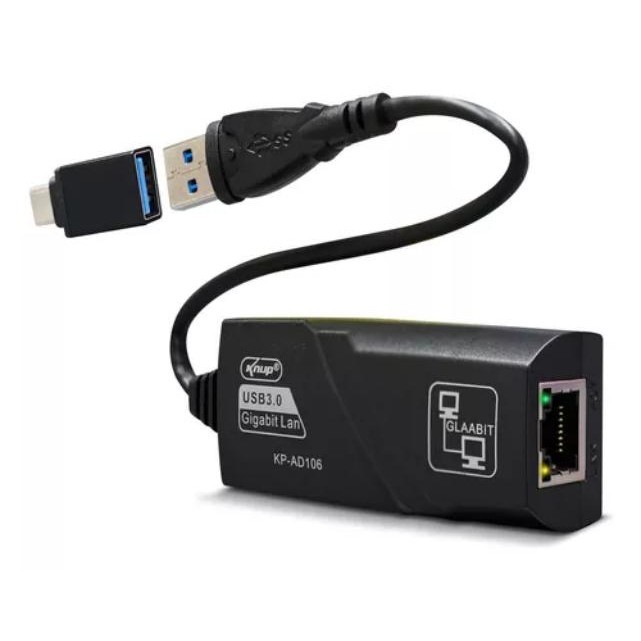 Adaptador Gigabit Lan Usb 3.0 Ethernet Rj45 10/100/100/1000