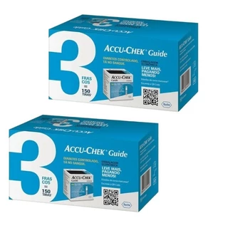 Kit Accu-Chek Guide Tiras Medidoras Com 2 Caixas 150 Un Cada