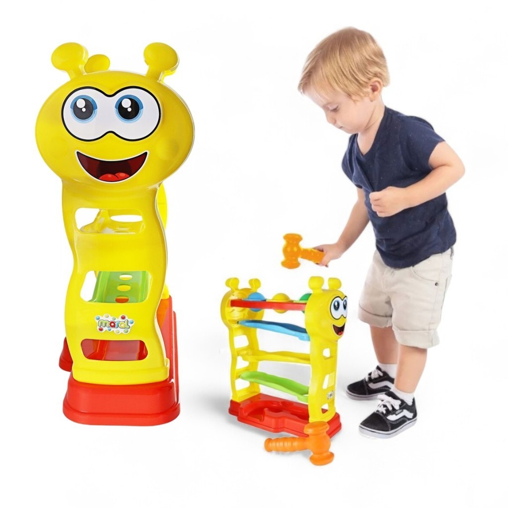 Baby Peia Brinquedo de Bater com Martelinho Brinquedos Baratos Atacado Menina e Menino 3 Anos