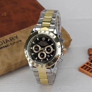 2024 Calendário impermeável dos homens 40mm preto ouro relógio ouro pronto Stock Top Watch 221P