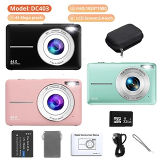 Câmera digital HD 1080P 2.4 Polegadas Câmeras Recarregáveis Com Zoom 16x Compacta De 44MP Para Crianças Iniciantes