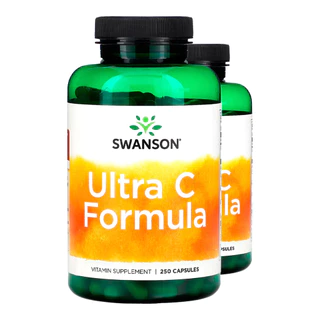 Kit 2x Vitamina C Ultra Formula Swanson 250 Caps Importado/Made in Usa