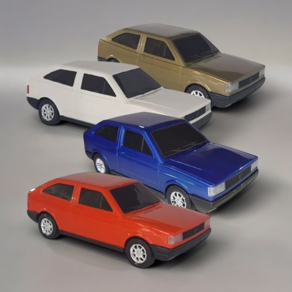 Carro De Briquendo Plástico Gol Quadrado Golzinho Retro 20Cms