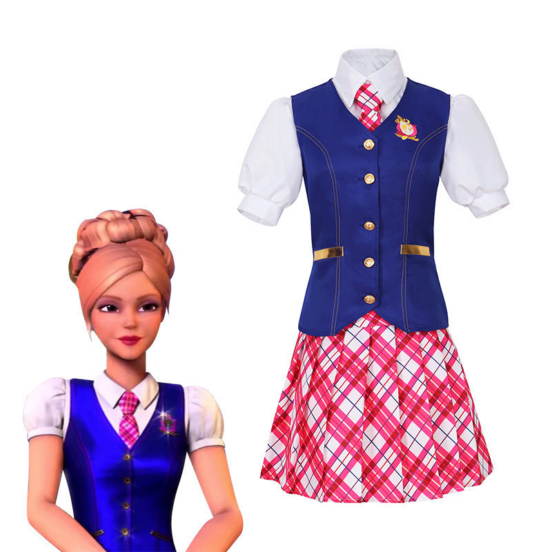 Princesa Charme Barbie Escola Cosplay Costume Delancey Devin Suit ...