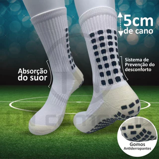 Kit 4 Meias esportiva de futebol e outros esportes antiderrapantes resistentes ao desgaste de alta qualidade Unissex Cano de 5 cm
