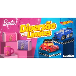 Coleção Barbie e Hot Wheels no Giraffas Lacrada - Giraffas