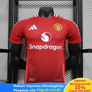 24 /25 M-U Camisa Vermelha Esportes Masculina Casa Camisa Vermelha Esportes [Versão Jogador] NZRC