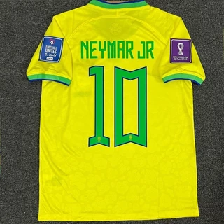 Camisa Da Seleção Brasileira Copa Do Mundo De 2022 Home No . Uniforme De Futebol De Manga Curta 10 Neymar