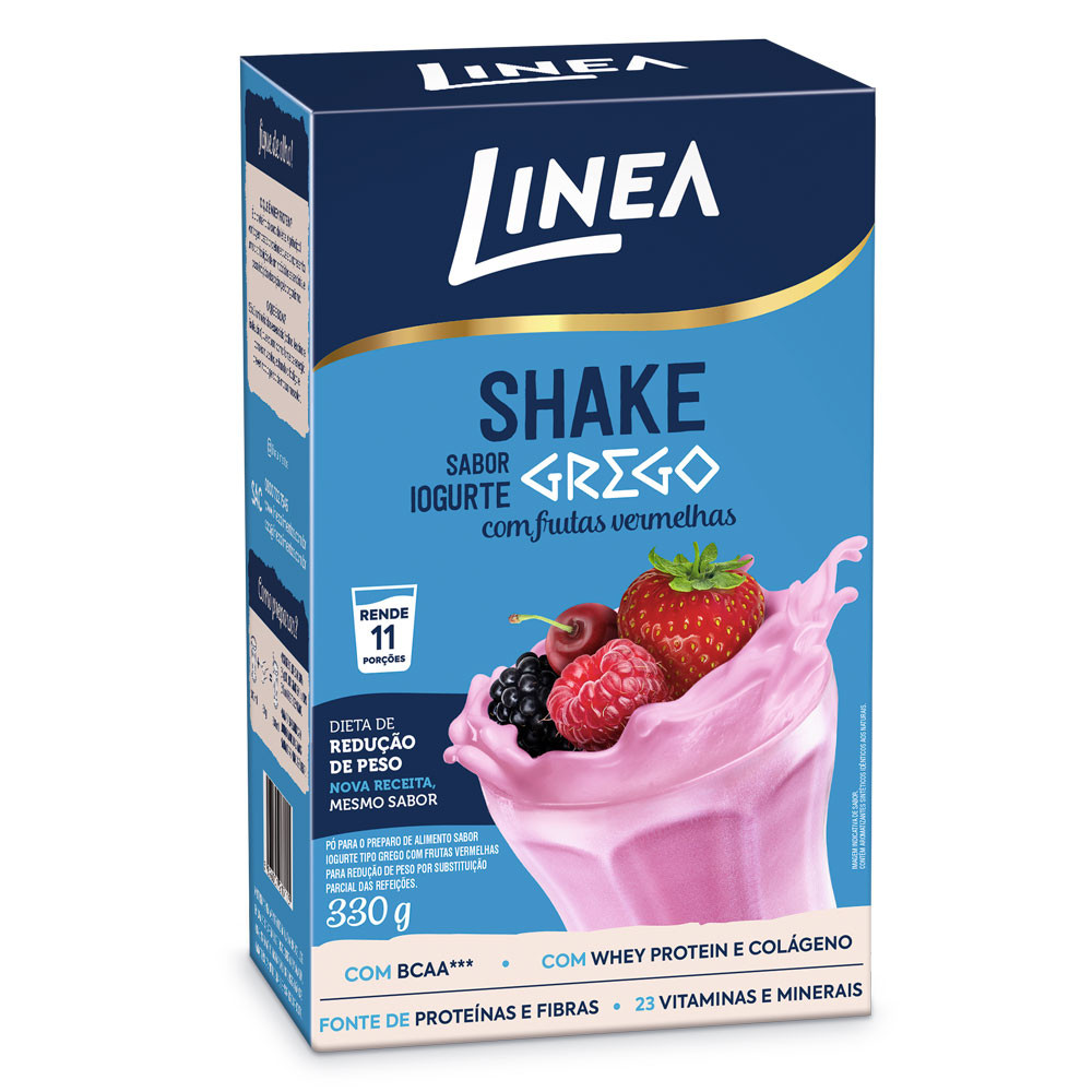 Shake Em Pó Linea Sabor Iogurte Com Frutas Vermelhas 330g | Shopee Brasil