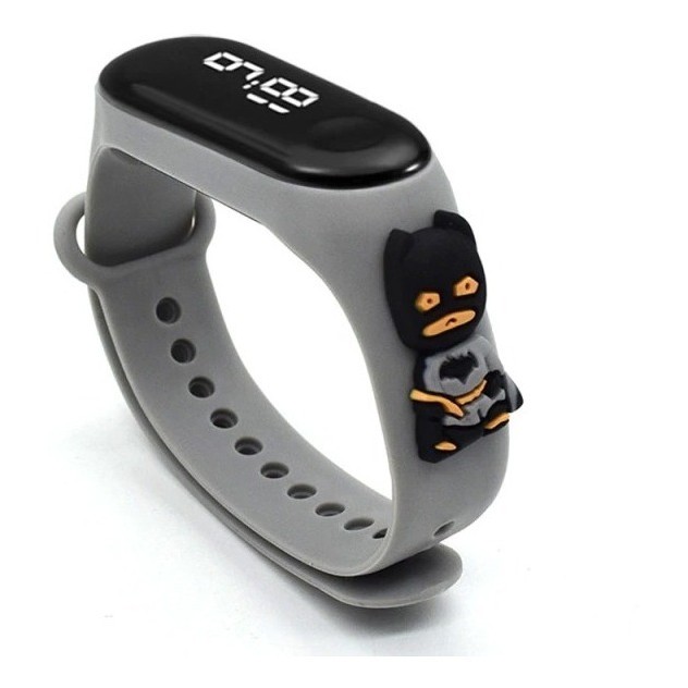 Relogio Digital Led Infantil Disney Super Herois Smartband