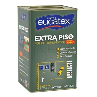 Tinta para Piso Eucatex Extra Piso Acrílico Premium Cinza Fosco 18L em Oferta na Shopee