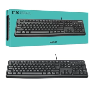 Teclado com fio USB Logitech K120 Portugues BR