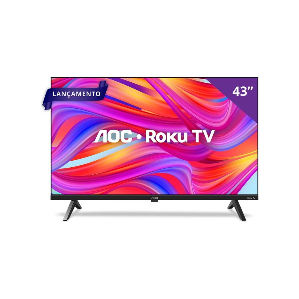 TV Led 43 polegadas Smart Full HD USB HDMI AOC Roku TV | Shopee Brasil