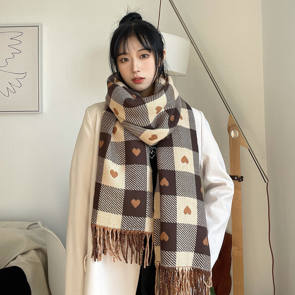 Cachecol para Mulheres Inverno Cachecol de Imitação de Cashmere de Alta ...