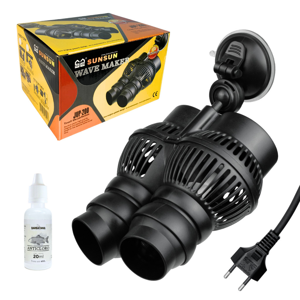 Bomba de Circulação Sunsun JVP-200A 5000L/h 220V Gratis Anticloro 20ml