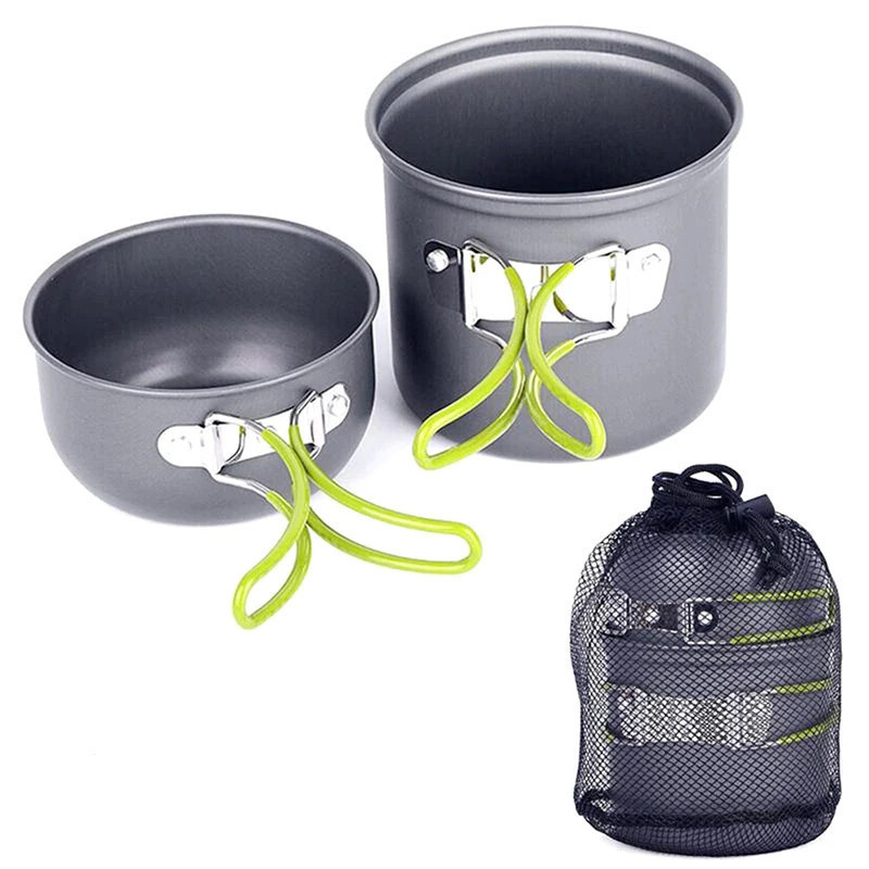 Portable Camping Churrasco Pot Com Piquenique Pot Para Único Ao Ar Livre Dobrável