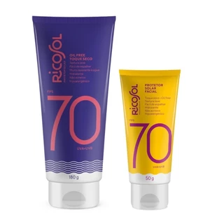 Kit Ricosol Protetor Solar FPS70 180 g + Protetor Solar Facial FPS70 50 g
