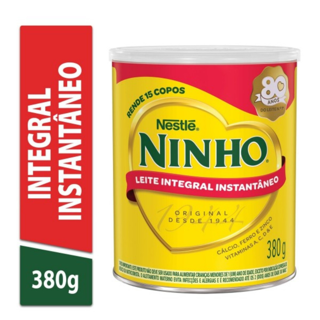 Leite Ninho Pó Integral Instantâneo Forti+ Lata 380g Nestle Infantil ...