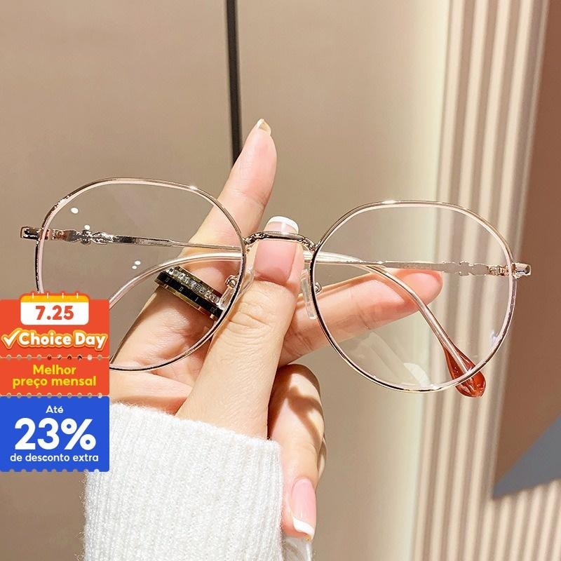 Lente Metálica Completa Revestida Com Luz Anti-Radiação/Azul Para Computador
