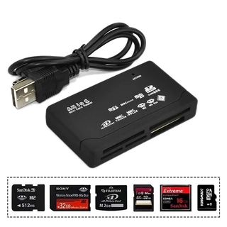 Leitor Universal USB Tudo Em Um De Cartão De Memória Mini SD SDHC Externo Micro M2 MMC XD CF TF Memory Stick