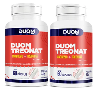 Kit 2 Duom Treonat Magnésio Treonina Treonato 60 Cápsulas – Duom
