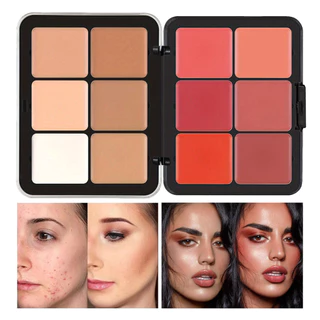Corante de Luz Série 6 Cores Corretivo +6 Cores Cobertura de Creme Blush Face Blemishes Modificar o Contorno Facial