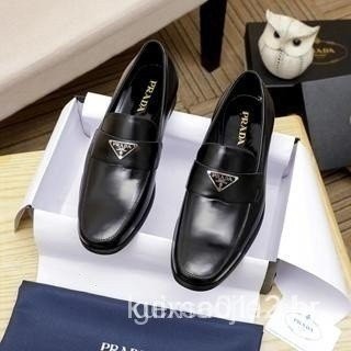 Counteracopo Vaca Couro Prada Homens Sapatos Casuais Não-slip Homens Inglês Camisola dos homens