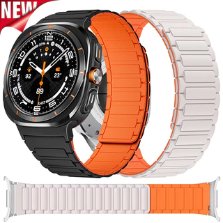 Samsung Sem Lacunas Pulseira De Silicone Compatível Com Esportiva Galaxy Watch 7 Ultra 47mm Quick Magnetic Band Para Wristband