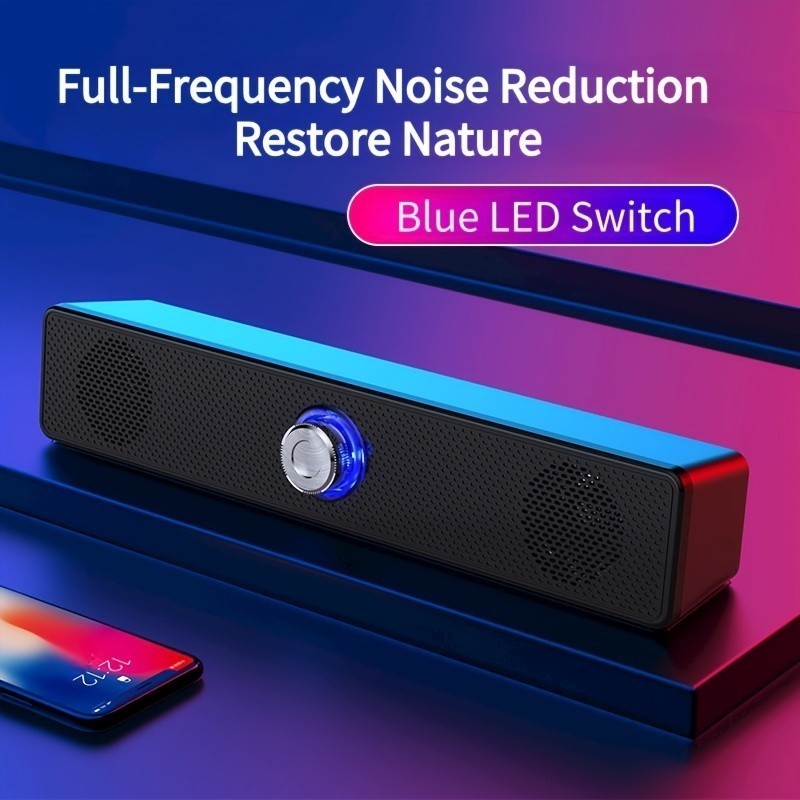 Mini Soundbar Caixa De Som Para Pc Caixinha Computador Notebook P2 Potente