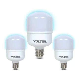 Kit 3 Lâmpadas Led Bulbo 50w 6500k Volter Alta Potência Cor Da Luz Branco-frio 110v/220v E27 4000lm