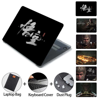 5 in 1 Black Myth WUKONG Printed Laptop Case For Apple 2023 Macbook Air 15 M2 A2941 Air Pro Retina 11 12 13 15 16 inch Laptop Case 2022 Touch Bar ID With Keyboard Cover Dust Plugs 